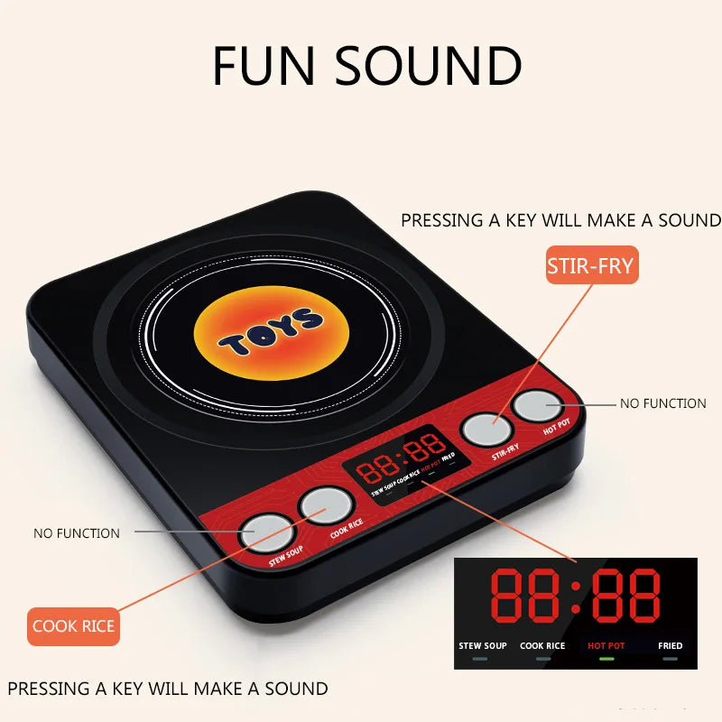 Kids Kitchen Toy Set - Pretend to play with cooking POTS, stoves and other food toys - for boys and girls ages 3-6!
