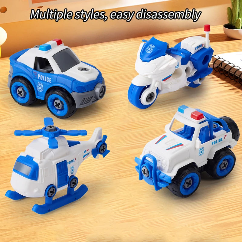 Kids Toys Car Motorcycles Vehicles Toy DIY Assembly Toy With Screwdriver Tool Set Children Toy Christmas Gift Birthday Present