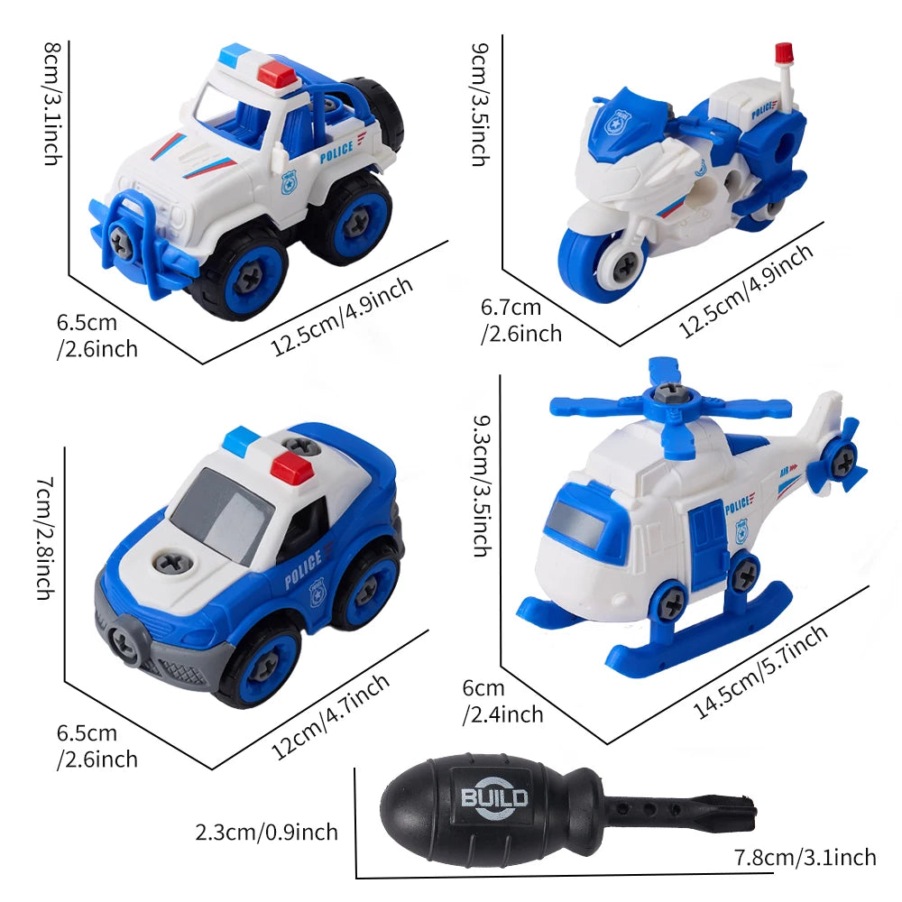 Kids Toys Car Motorcycles Vehicles Toy DIY Assembly Toy With Screwdriver Tool Set Children Toy Christmas Gift Birthday Present