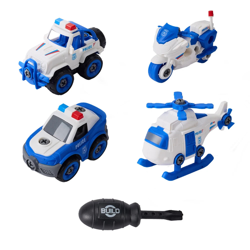 Kids Toys Car Motorcycles Vehicles Toy DIY Assembly Toy With Screwdriver Tool Set Children Toy Christmas Gift Birthday Present