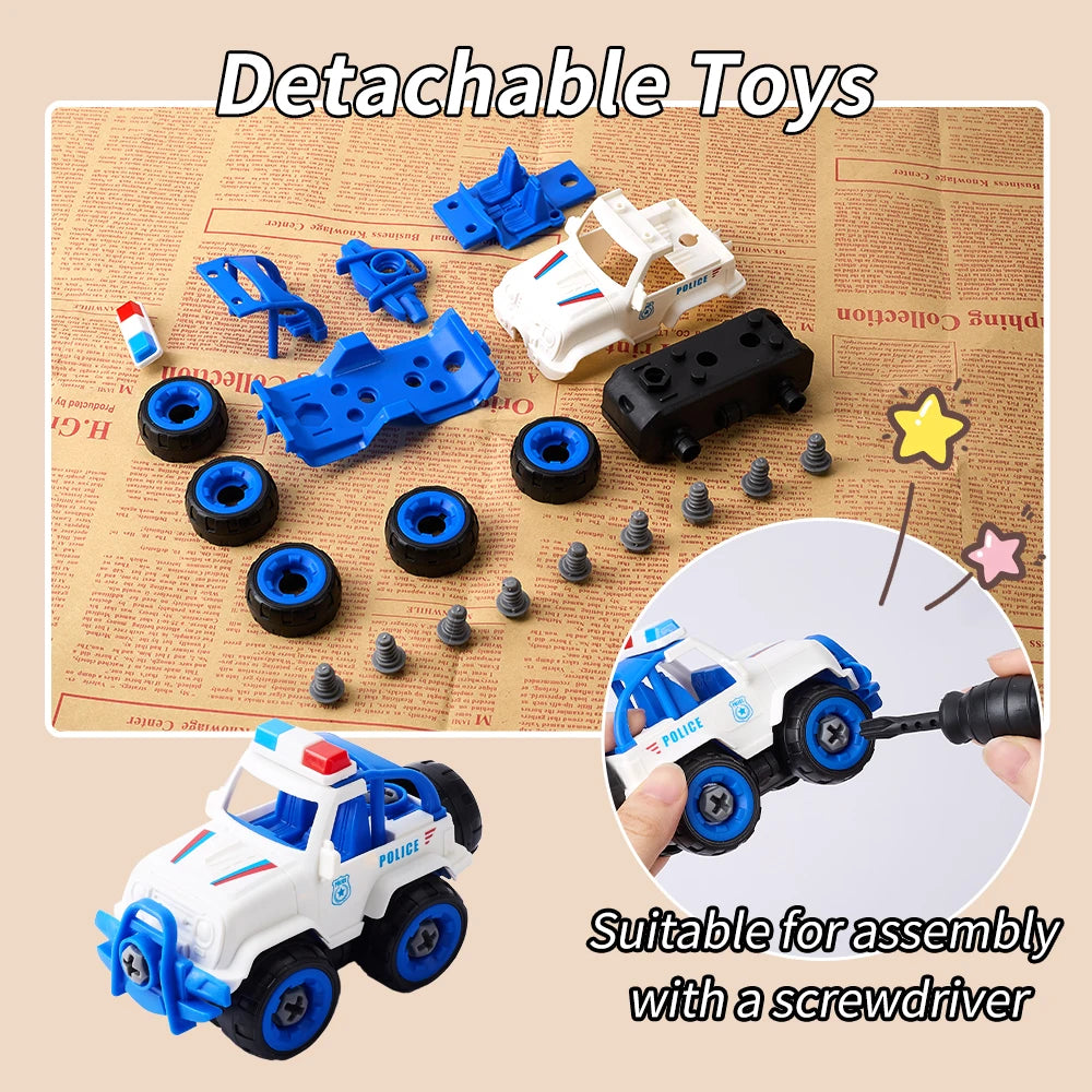 Kids Toys Car Motorcycles Vehicles Toy DIY Assembly Toy With Screwdriver Tool Set Children Toy Christmas Gift Birthday Present