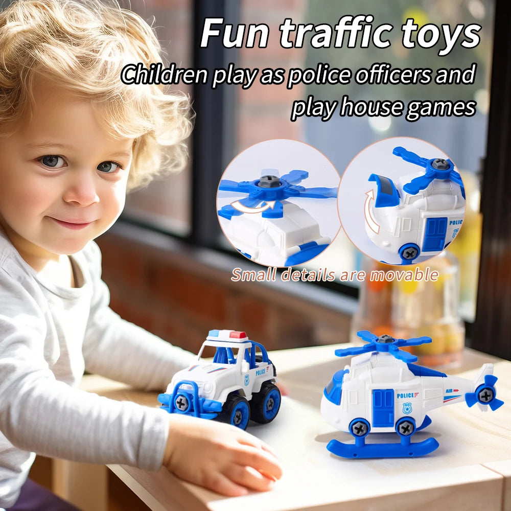 Kids Toys Car Motorcycles Vehicles Toy DIY Assembly Toy With Screwdriver Tool Set Children Toy Christmas Gift Birthday Present